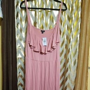 Soft pink ruffle dress